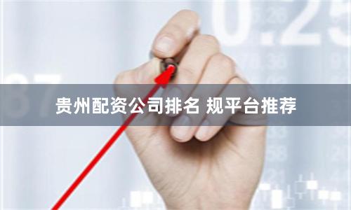 贵州配资公司排名 规平台推荐