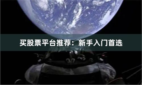 买股票平台推荐：新手入门首选